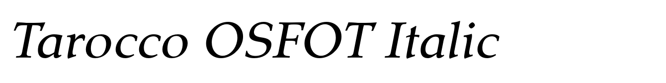 Tarocco OSFOT Italic